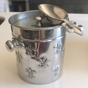 Fleur-De-Lis Ice Bucket + Scooper